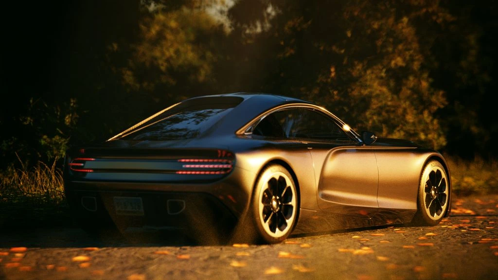 A cinematic studio render used as the opening still of the Venom3D portfolio.